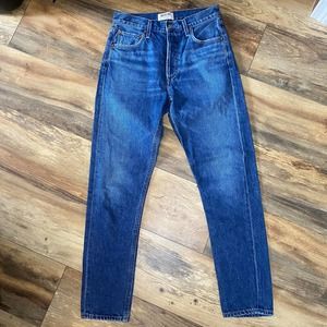 Agolde Jeans Jamie High Rise Button Fly Size 25 Classic Fit Straight